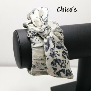 Chico's Animal Print Scarf Hinged Bracelet, New In Box, 6 1/2 Inches